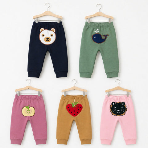 TBS - Pack of 5 - Embroidered Trousers - Colorful - Characters - 26