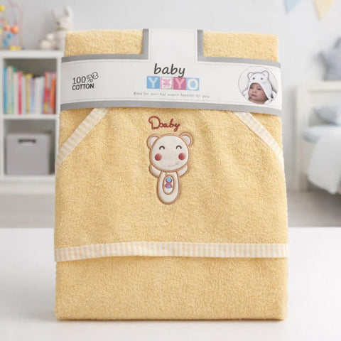 Baby Yoyo - Hooded Bath Towel - Yellow - 80*80 CM