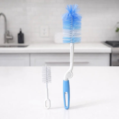 Minitree - 2 In 1 - Bottle Cleaning Brush Set - Blue