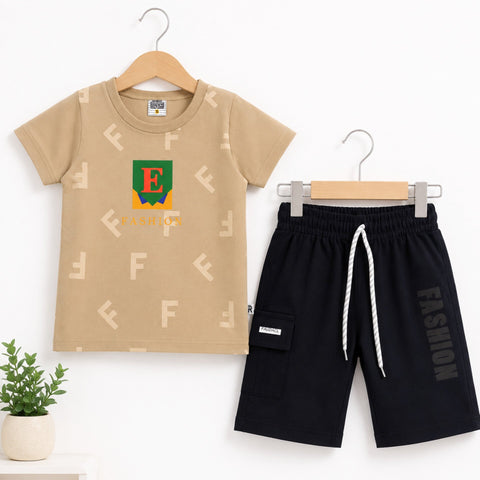KW - T-Shirt & Short - Brown - Fashion