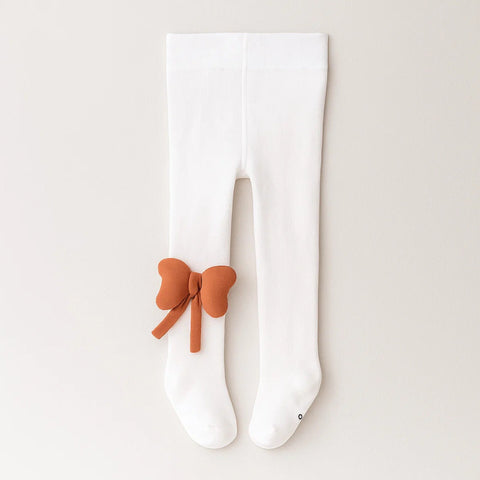 Sunny Time - Legging - Bow - White - (M-2-3 Years)