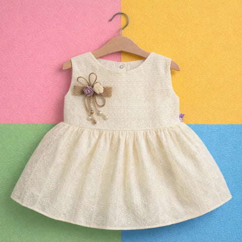 Stufz - Fancy Frock - Off White - Leaves & Flowers