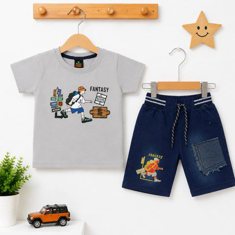 RR - T-Shirt & Short - Grey - Fantasy