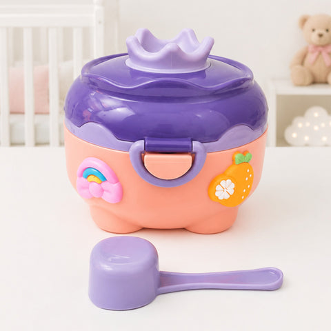 Milk Powder Container - Two Crown Characters - Pink