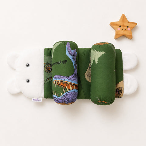 Head Shaping Pillow for Round Head - Green - Dino