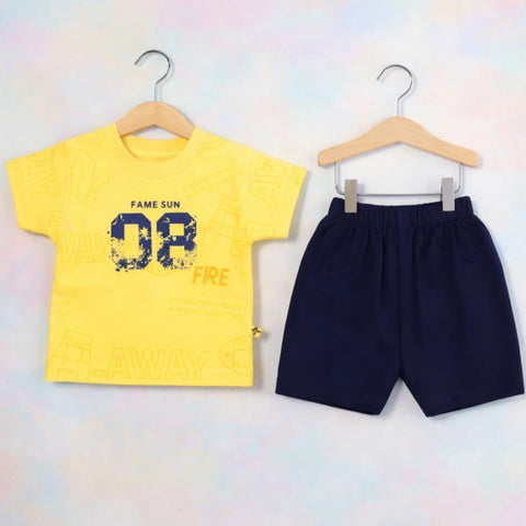 KM - T-Shirt & Short - Yellow - 08