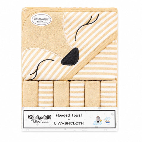Newborn Bath Towel Gift Set - 7 Pieces - Skin - Fox