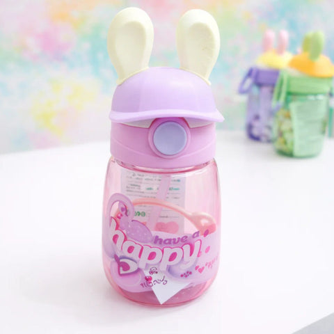 Happy - Straw Sippy Cup - Pink - 550 ML
