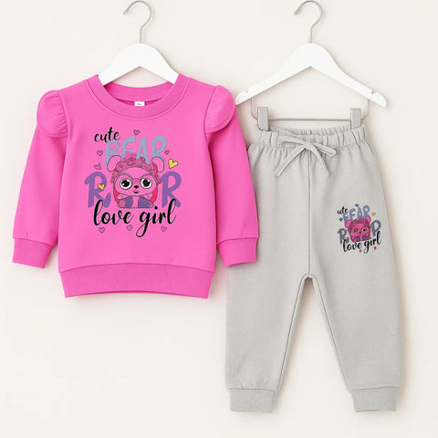 2 Pieces - Suit Set - Pink - Love Girl - 25