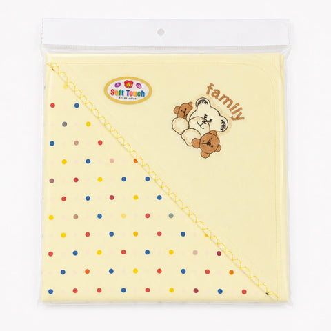 Newborn Cotton Wrapping Sheet - Yellow - Polka - ST