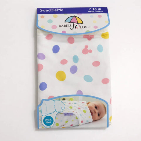 BRL - Swaddle Wrap - White - Polka