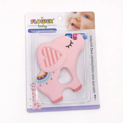 Flower Baby - Teether - Pink - Elephant