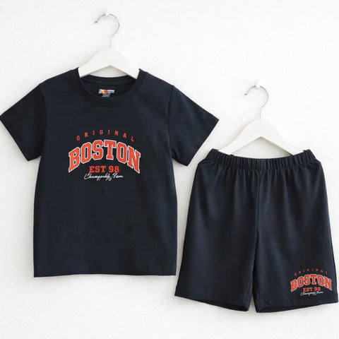 TBS_BRL - T-Shirt & Shorts - Navy Blue - Boston