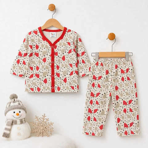 Terry Baby Night Suit – Skin Clouds | Winter Nightwear 3 Months–6 Years