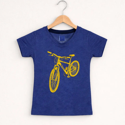 GT - Short Sleeve - V Neck - T-Shirt - Blue - Bicycle