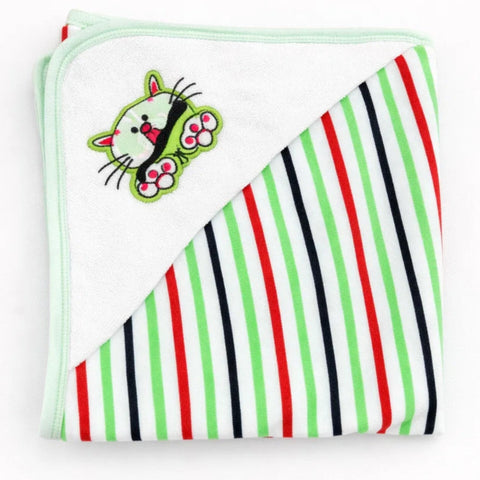 Lovely Soft - Multi Lining - Bath Towel - Green