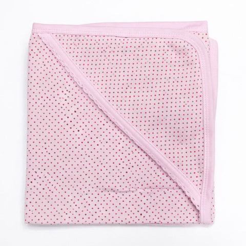 B&B - Cotton Jersey - Wrapping Sheet - Pink - Mini Dots - 26