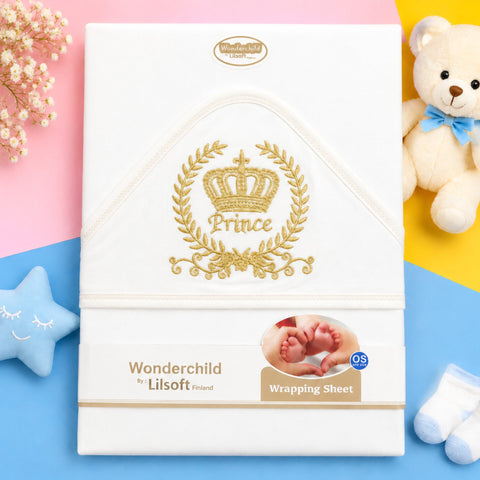 Newborn Cotton Wrapping Sheet - Golden - Prince