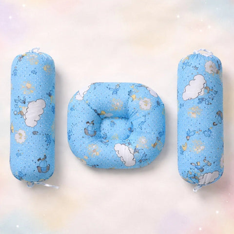 Pack of 3 Pillows - Blue - Clouds