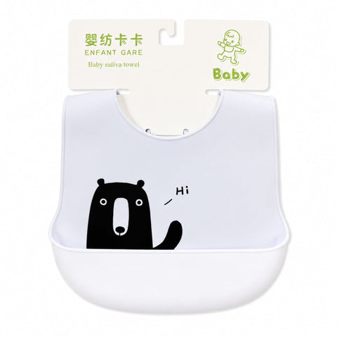 Silicone Container Bib - Blue - Hi